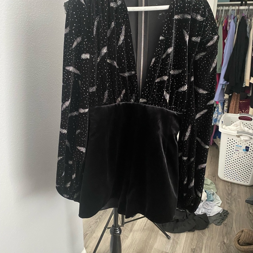 Bronx and Branco Maria Velvet Romper